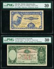Australia Commonwealth Bank of Australia 1 Pound ND (1942) Pick 26b R30 PMG Very Fine 30; Gibraltar Government of Gibraltar 10 Shillings 1.6.1942 Pick...