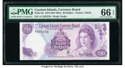Cayman Islands Currency Board 40 Dollars 1974 (ND 1981) Pick 9a PMG Gem Uncirculated 66 EPQ. 

HID09801242017

© 2020 Heritage Auctions | All Rights R...