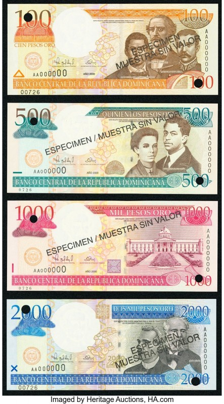 Dominican Republic Banco Central de la Republica Dominicana 500; 1000; 2000; 100...