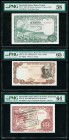 Equatorial Guinea Banco Central; Banco de Guinea Ecuatorial (2) 500 Pesetas; 1000 Bipkwele; 1000 Bipkwele on 100 Pesetas 12.10.1969; 3.8.1979; 12.10.1...