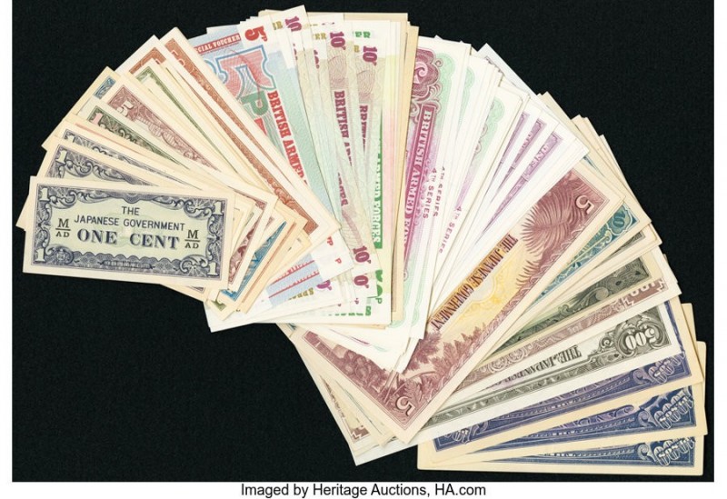 109 Examples of Armed Forces Vouchers from Great Britain and Invasion Money from...