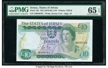 Jersey States of Jersey 10 Pounds ND (1976-88) Pick 13b PMG Gem Uncirculated 65 EPQ. 

HID09801242017

© 2020 Heritage Auctions | All Rights Reserved