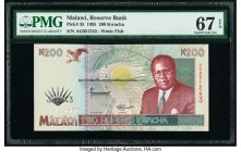 Malawi Reserve Bank of Malawi 200 Kwacha 1.6.1995 Pick 35 PMG Superb Gem Unc 67 EPQ. 

HID09801242017

© 2020 Heritage Auctions | All Rights Reserved