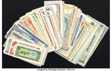 A Large Assortment of 321 World Notes From Mostly Asia Burma, Ceylon, Indonesia, India Philippines and More . Very Good-Choice Uncirculated. 

HID0980...