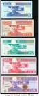 Namibia Bank of Namibia 10; 20; 50; 100; 200 Dollars ND (1993) Pick 1a; 2a; 3a; 5a; 10a Same Serial Number Set 535 Gem Crisp Uncirculated. 

HID098012...