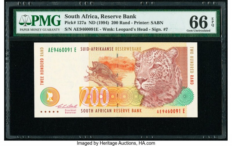 South Africa South African Reserve Bank 200 Rand ND (1994) Pick 127a PMG Gem Unc...