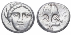 400-350 aC. Tracia. Dióbolo. GC 1657. Ag. Bella. EBC. Est.50.