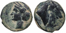 Mediados s. I aC. Cartagonova. Cartagena (Murcia). 1/2 Calco Hispano Cartaginés. Ae. 9,42 g. BC. Est.150.