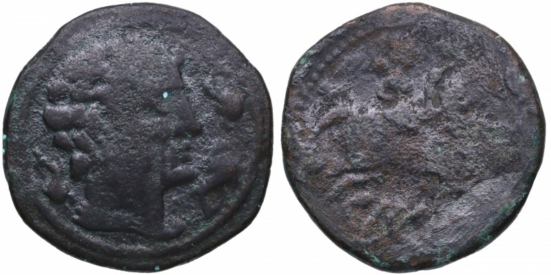 44 aC-70 dC. Celsa. Celsa (Velilla de Ebro, Zaragoza). As. Ae. 12,46 g. BC+. Est...