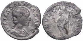 218-222 dC. Julia Soemias. Denario. Ag. 2,77 g. /VENUS CAELESTIS. EBC-. Est.70.