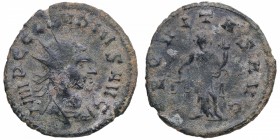 268-269. Claudio II El Gótico (268-270 dC). Roma. Un Antoniniano. Ae. 2,89 g. IMP C CLAVDIVS AVG. Busto de Claudio II radiado y acorazado a la derecha...