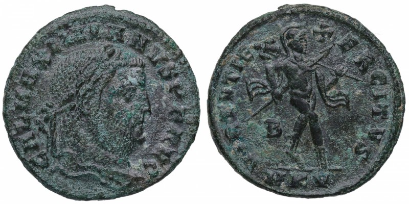 305-311 dC. Galerio . Cyzicus. Follis. RIC 47. Ae.  GAL MAXIMIANVS P F AVG, laur...