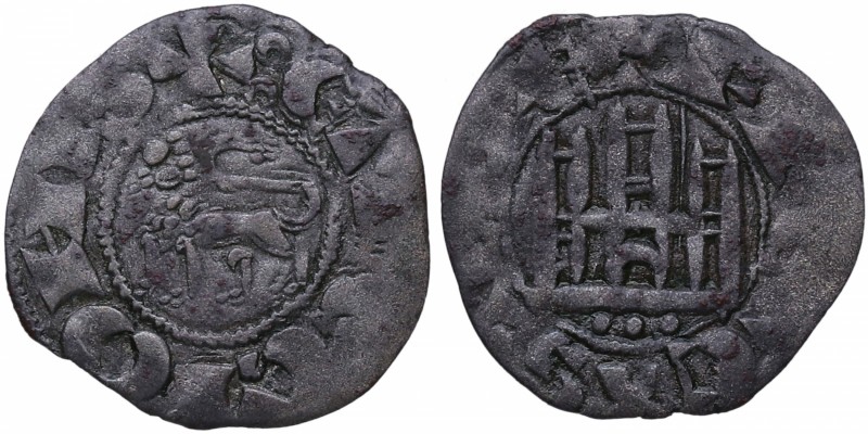 1295-1312. Fernando IV (1295-1312). Ceca tres puntos. Dinero. Mar 327. Ae. Escas...