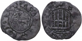 1295-1312. Fernando IV (1295-1312). Ceca tres puntos. Dinero. Mar 327. Ae. Escasa. MBC+. Est.25.