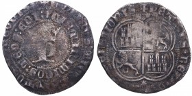 1350-1369. Pedro I. Reino de Castilla y León. Coruña. Real. Mar 344. Ag. 3,25 g. Muy RARA. MBC-. Est.200.