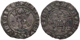 1379-1390. Juan I . Toledo. Blanco del Agnus Dei. Mar 731.1. Ve. 1,55 g. Atractiva. EBC-. Est.65.