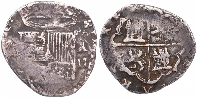 1566/1588. Felipe II (1556-1598). Valladolid. 2 Reales. A, Alonso Gutiérrez. A4-...