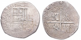 1593. Felipe II (1556-1598). Sevilla. 2 Reales. Ag. 5,74 g. MBC-. Est.45.
