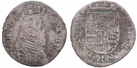 1605. Felipe III (1598-1621). Milan. 5 Sueldos. Ag. 2,58 g. BC+. Est.50.