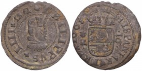 1663. Felipe IV (1621-1665). Coruña. 16 maravedís. R. Ve. 2,90 g. MBC / MBC+. Est.60.