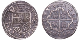 1652. Felipe IV (1621-1665). Segovia (Real Ingenio). 2 Reales. Ag. 5,82 g. MBC. Est.40.