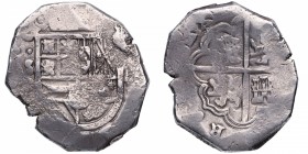 Felipe IV (1621-1665). Sevilla. 8 Reales. Ag. 27,09 g. BC+. Est.200.