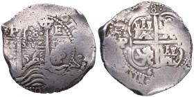 1650. Felipe IV (1621-1665). Potosí. 8 Reales. Ag. 24,68 g. MBC. Est.300.
