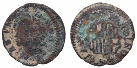 1708. Carlos III, Pretendiente. Archiduque. Dinero. Cu. 0,76 g. BC+. Est.8.