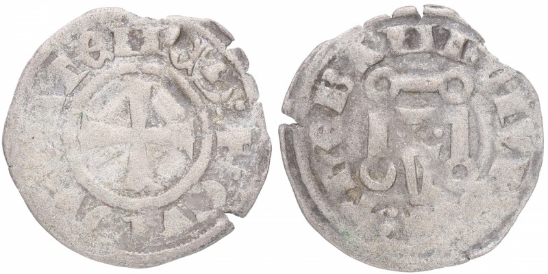 1287-1308. Grecia. Ducado de Atenas. Guy II de La Roche. Thebas. Dinero tornés. ...