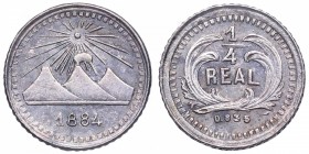 1884. Guatemala. 1/4 Real. Ag. 0,79 g. SC. Est.18.