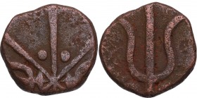 1760-1806. India. Shah Alam II. 2 pies. Km C 2.1. Cu . 5,00 g. MBC. Est.12.