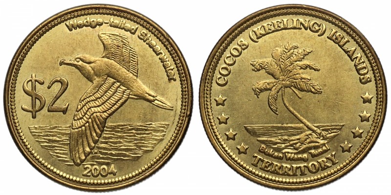 2004. Keeling Cocos. 2 Dollars. Cu-Zn. 3,98 g. SC. Est.10.