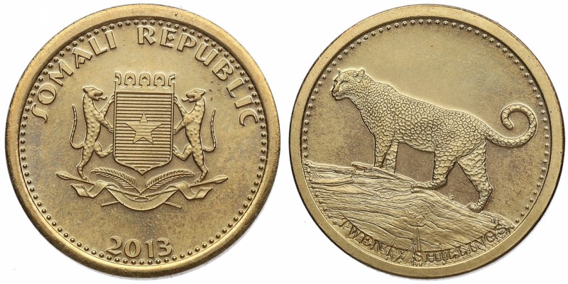 2013. Somalia. 20 Shillings. Ni-Latón. 5,00 g. SC. Est.4.