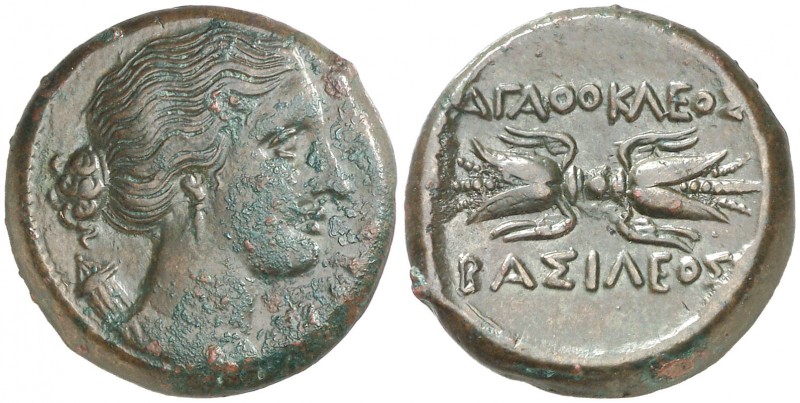 Agatocles (317-289 a.C.). Sicilia. Siracusa. AE 21. (S. 1200) (CNG. II, 1537). 9...