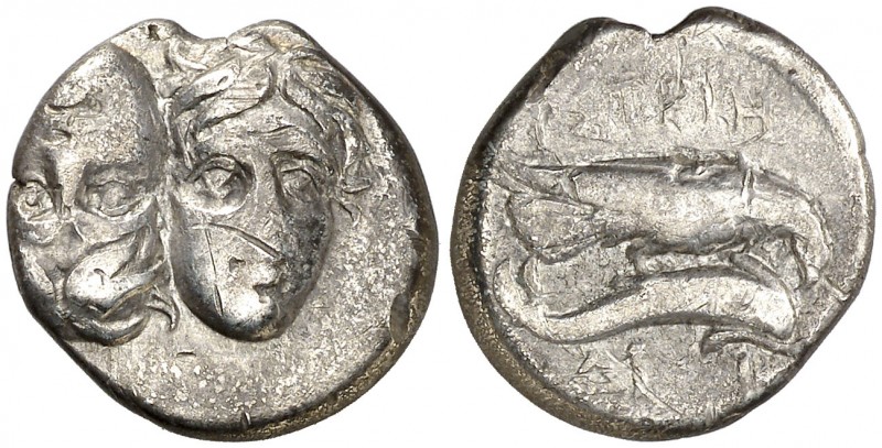 (340-313 a.C.). Tracia. Istros. Estátera. (S. 1669 var) (CNG. III, 1801). 4,48 g...