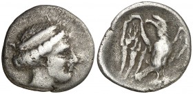 (328-320 a.C.). Elis. Olimpia. Hemidracma. (S. falta) (CNG. V, 456). 2,42 g. MBC-.