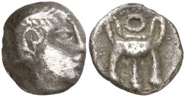 (380-330 a.C.). Creta. Axos. Dracma. (S. 3278). 2,68 g. BC/MBC.
