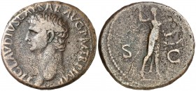 (41-42 d.C.). Claudio. As. (Spink 1861) (Co. 84) (RIC. 100). 12,18 g. MBC-.