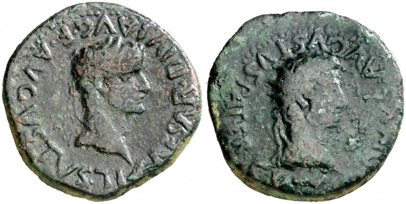 Tarraco (Tarragona). Tiberio. As. (FAB. 2373) (ACIP. 3268b). 7,86 g. MBC/MBC-.