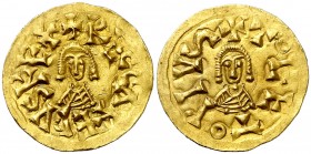 Recaredo I (586-601). Toleto (Toledo). Triente. (CNV. 73) (R.Pliego 98b). 1,45 g. EBC-.