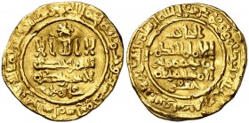 AH 357. Califato. Al-Hakem II. Medina Azzahra. Dinar. (V. 467) (Fro. 8). 4,07 g. Arañazo en margen del reverso. Ex Colección MB 17/10/2018, nº 545. MB...