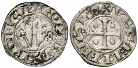 Comtat d'Urgell. Ponç de Cabrera (1236-1243). Agramunt. Diner. (Cru.V.S. 126) (Cru.C.G. 1943). 1 g. Ex Áureo 12/01/1990, nº 229. MBC.
