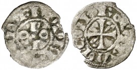 Vescomtat de Besiers. Roger I Trencavell (1130-1150). Besiers. Òbol. (Cru.Occitània 12) (Cru.C.G. falta). 0,23 g. Cospel ligeramente faltado. Rara. (M...