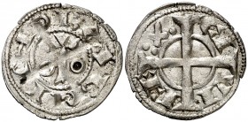 Alfons I (1162-1196). Barcelona. Diner. (Cru.V.S. 296) (Cru.C.G. 2100). 0,90 g. MBC/MBC+.