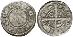 Pere III (1336-1387). Barcelona. Ponderal de croat. (Cru.Pesals 2). 2,86 g. Rara. MBC-.