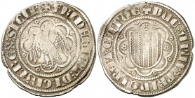 Frederic III de Sicília (1296-1337). Sicília. Pirral. (Cru.V.S. 566) (Cru.C.G. 2554) (MIR. 184). 3,22 g. MBC-.