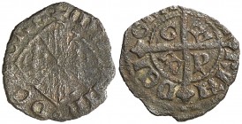 María i Martí el Jove de Sicília (1395-1402). Sicília. Diner. (Cru.V.S. 732) (Cru.C.G. 2669b var). 0,50 g. BC+/MBC-.