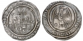 Ferran II (1479-1516). Sicília. Tarí. (Cru.V.S. 1241) (Cru.C.G. 3147) (MIR 244/5). 3,49 g. Ex Colección Ègara 26/04/2017, nº 593. Escasa. MBC.