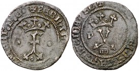 Reyes Católicos. Segovia. 1 blanca. (AC. 34). 1,10 g. Buen ejemplar. Ex Colección Javier Verdejo 19/10/2017, nº 324. Rara así. MBC/MBC+.