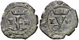 Reyes Católicos. Toledo. M. 1 blanca. (AC. 53). 1,39 g. Sin roel sobre ceca. MBC-.